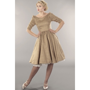 Abito in tessuto dorato