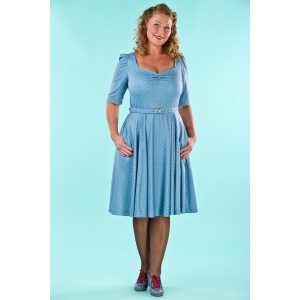 Abito azzurro a pois