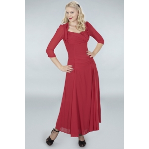 Abito rosso in chiffon