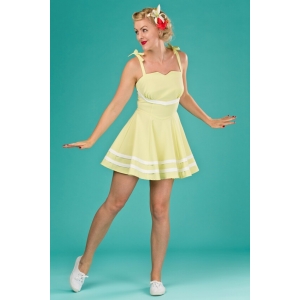 Abito giallo limone stile tennis