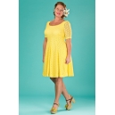 Abito in pizzo giallo